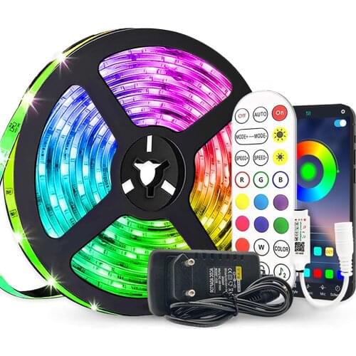 LED Strip Light Alexa WIFI Voice Control Luz RGB 5050 12V Flexible Lamp 30LEDs/M Tuya Smart Luces For Party Tira Room Fita Decor