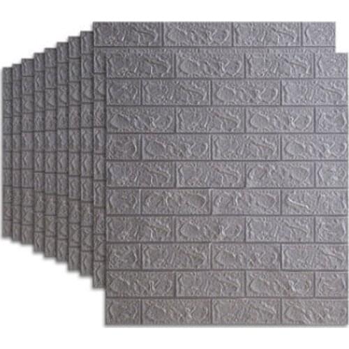Waterproof Brick Wall Tiles Self-adhesive 3d Foam Wallpaper Panel Home Decor White Sticker Bathroom Waterproof
