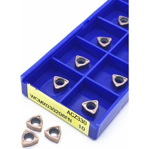 WCMX030208FN AZC330 U Drill Tool Lathe Parts Tool Turning Carbide Insert NC Tool U-shaped Drill Groove Cutting