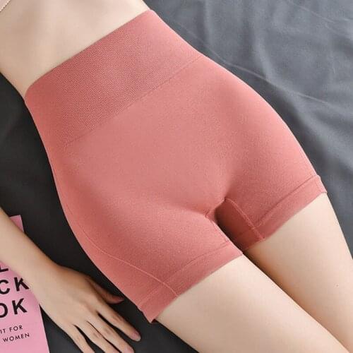 Womens Gym Shorts High Waist Workout Shorts Seamless Fitness Yoga Shorts Pure Cotton Breathable Solid Color Shorts