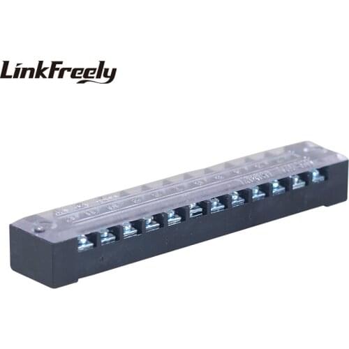 TB1512 10pcs Dual Row Screw Terminal Block Strip 12P 15A /600V Electric Wire Connector Terminal Fast Crimp TB 25A 45A Terminals