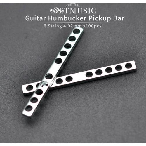 100PCS Electric Guitar 6 String Humbucker Pickup Metal Spacer Bars 49.2MM Pole Spacing Neck Bridge Guitar Parts