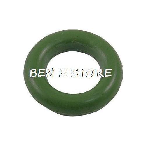 9mm OD 2mm Thickness Green Fluorine Rubber O-ring Oil Seal Gasket