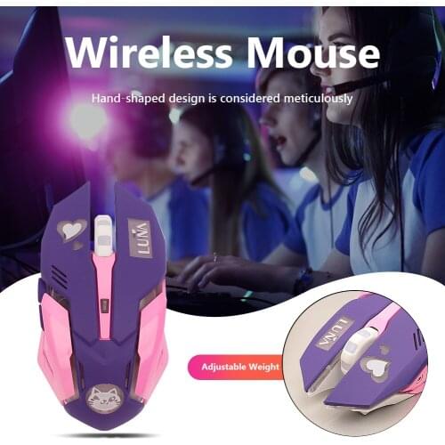 2.4G Wireless Gaming Optical Mouse 2400DPI 6 Buttons Mute Mice Computer Gamer Mice Silent Mouse with Backlight for Gamer Office