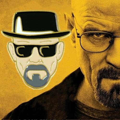 Movie Breaking Bad Walter White Brooch and Enamel Pin For Women Men Backpack Bag Lapel Pin