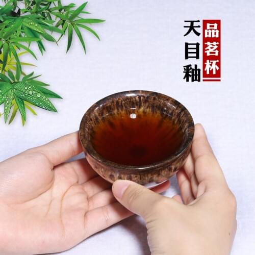 Zhan Cha Zhan Jingdezhen tea set tea bowl Kung Fu tea cup ceramic colorful kiln change cup tea master cup single cup