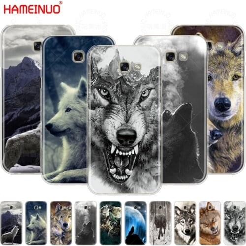Wolf animal cell phone case cover for Samsung Galaxy A3 A310 A5 A510 A7 A8 A9 2016 2017 2018