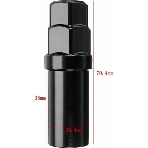 Black 7 Sided Spline Driver Wheel Tuner Lug Nut Key Locking Lock Socket Removal Tool
