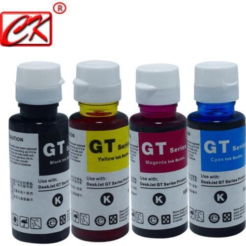 CK 4Pcs 100ML Refill Printer Ink Dye Ink Kit For HP Office Inkjet 3525 4615 4625 5525 6520 6525 GT5810 GT5820 GT51 GT52 Printer