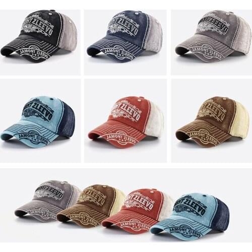Men Women Distressed Style Letter Embroidered Cotton Baseball Caps Adjustable Sun Hat Sunbonnet Hip Hop Headwear