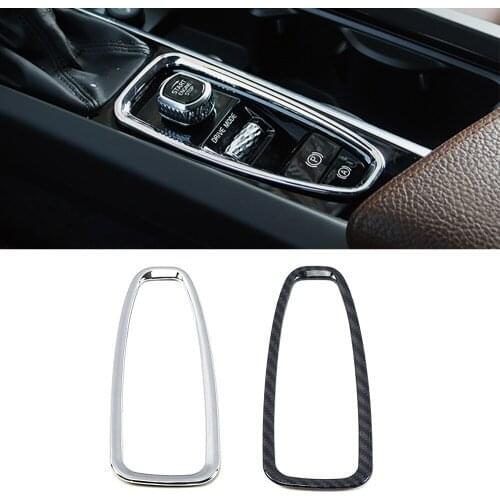 For Volvo XC60 2018-2020 Carbon Fiber Color AT Gearbox Gear Shift Panel Frame Trim ABS Car Interior Accessories Decoration Trim