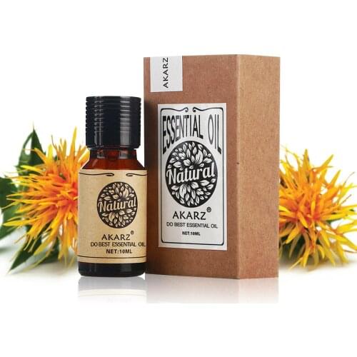 AKARZ Famous brand skin care safflower essential oil Relax massage Reduce muscle soreness reduce Head headache safflower oil