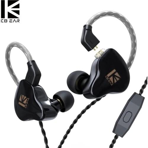 KBEAR KS1 Dual Magnectic Circuit Dynamic In Ear Earphone Running Sport HIFI Wired Headphones With Mic Earbuds Kbear KS2 KB06