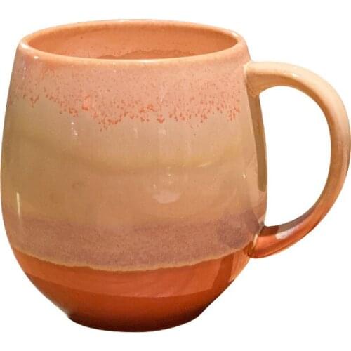 Nordic Ceramic Cup Retro Style Milk Mug Creative Kiln Change Mug Men and Women Couples Home Office Water Coffee House Cup