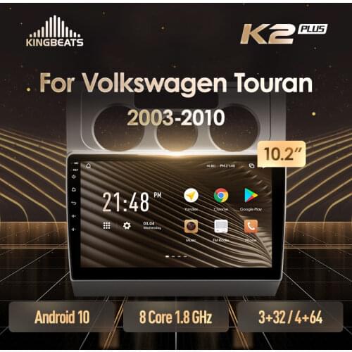 KingBeats Android 10 Octa-Core head unit HU 4G in Dash Car Radio Multimedia Video Player Navigation GPS For Volkswagen Touran 1 2003 - 2010 no dvd 2 din Double Din Android Car Stereo 2din