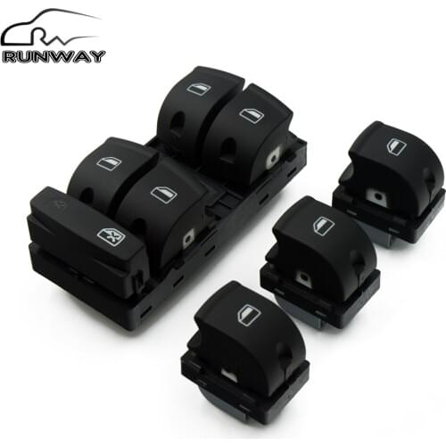 4 PCS High quality Electric Window Master control Switch Set For AUDI A3 A6 S6 C6 Allroad Q7 RS6 06-07 4F0 959 851/4F0959855