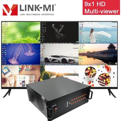 LINK-MI 9x1 Multi-viewer HDMI VGA BNC Signal Switch Multi-plexer PIP Any position Any size 1080P RS232
