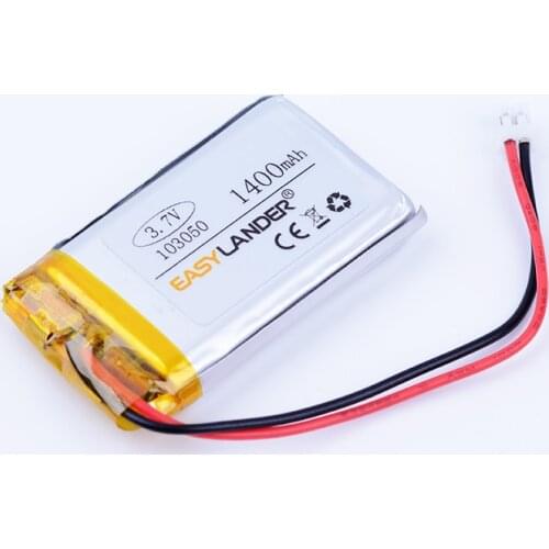 103050 3.7V 1400mAh Rechargeable Li-Polymer Li-ion Battery For mp3 mp4 mp5 toys DVR GPS GPS PDA Toys Tools 103048 with
