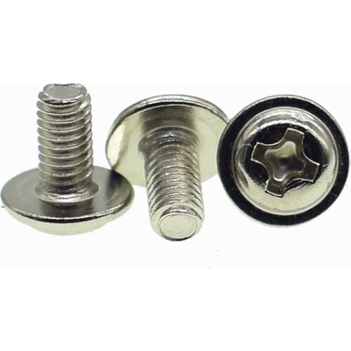 M2.5 M3 M4 M5 DIN967 304 Stainless Steel Cross recessed pan head screws with collar For Computer Floppy DVD ROM Motherboard