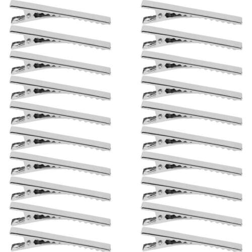 20pcs/Set Metal 50mm Crocodile Alligator Teeth Clips Hair Bows Pinch DIY Accessories Jewelry For Making Custom Hair Clips