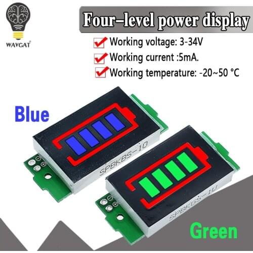 1S - 4S-8S Single 3.7V Lithium Battery Capacity Indicator Module 4.2V Blue Display Electric Vehicle Battery Power Tester Li-ion