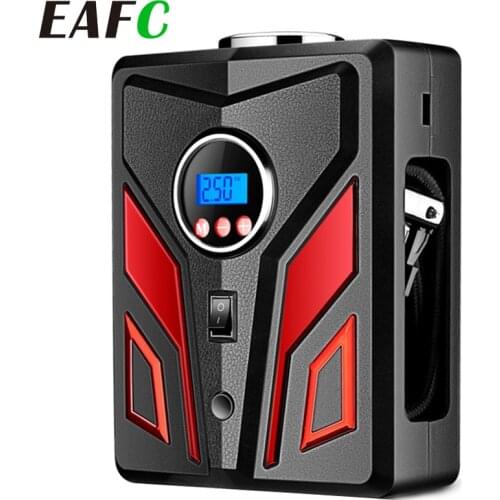 Universal Car Air Pump 12V Electric Inflate Tool Machine Car Air Compressor Tire Inflator with Digital Pressure Gauge Flashlight