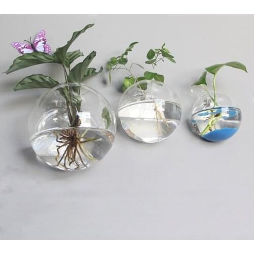 Wall Hanging Hydroponic Glass Vase Transparent Fish Tank Green Plant Plant Pot Creative Home Wall Hanging Decorations Vase