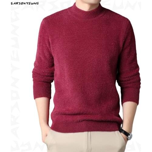 2021 Autumn and Winter New Men Turtleneck Pullover Sweater Fashion Solid Color Thick and Warm Bottoming Shirt Male Brand Clothes