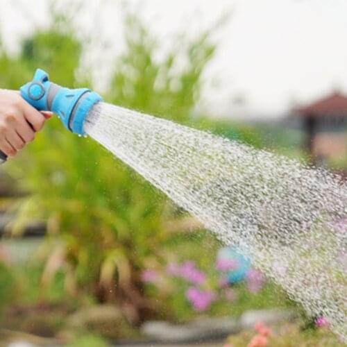 Gardening Water Gun with Eight Splashes Adjustable Anti-Slip Spray Accessory Blue Garden Water Guns