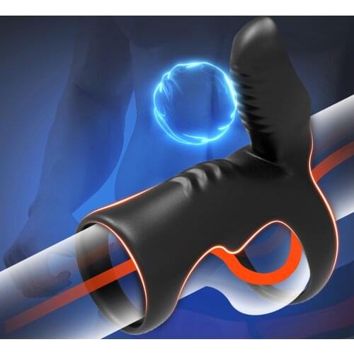 EXVOID Cock Silicone Rings Scrotum Bind Sex Toys for Men Delay Ejaculation Male Erection Penis Vibrating Ring 10 Frequency