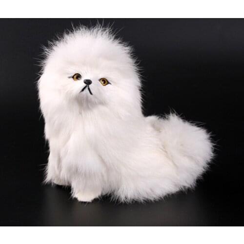 Cute simulation poodle dog model toy polyethylene & furs sitting dog doll gift about 13x8x13cm 1090