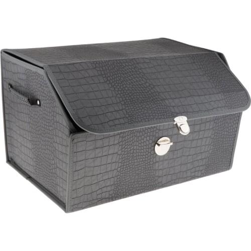 PU Leather Car Organizer Trunk Storage Tidy Foldable Containers Caddy Bag