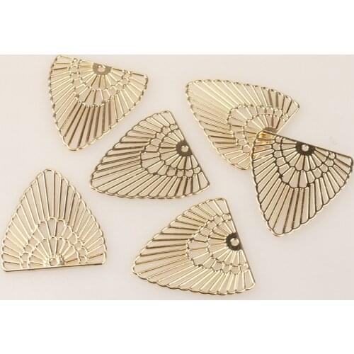 Zinc Alloy Golden Hollow Exaggerated Geometry Charms Linker Connector For DIY Jewelry Earrings Making Finding Accessories