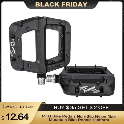 MTB Bike Pedals Non-Slip Nylon fiber Mountain Bike Pedals Platform Bicycle Flat Pedals 9/16 Inch Cycling Accessories