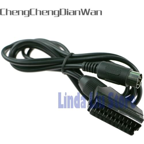 ChengChengDianWan 1.8m RGB Scart Video Cable Cord TV lead 1 MD for Sega Genesis 1 Mega Drive MD1 PAL V-pin 2pcs/lot