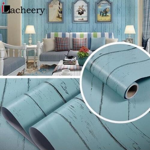 Vinyl Wallpapers for Living Room Dormitory Self-adhesive Wood Grain Contact Paper Bedroom Background Waterproof Decorative Films