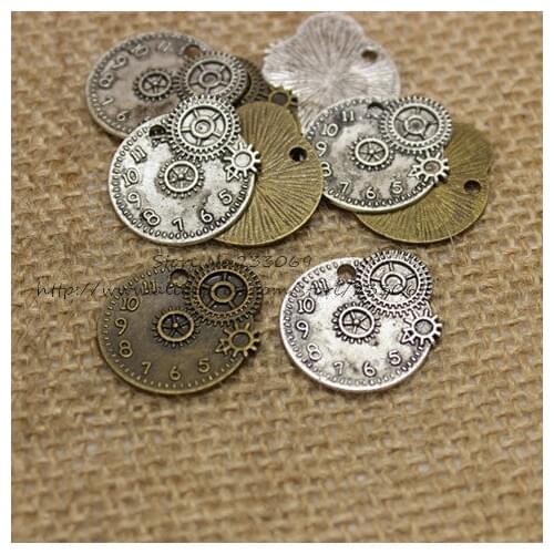 High quality Jewelry Charms 50pcs/lot 20*22mm New Gear Horologe Two color Alloy Pendants Fit DIY making T0351