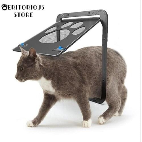 Pet Door Lockable New Safe Magnetic Screen Outdoor Dogs Cats Window Gate House Enter Freely Fashion Pretty Garden Easy Install