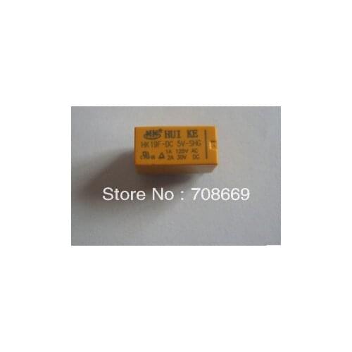 10PCS DC5V 8 pins pcb relay HK19F,powerful SILVER contacts