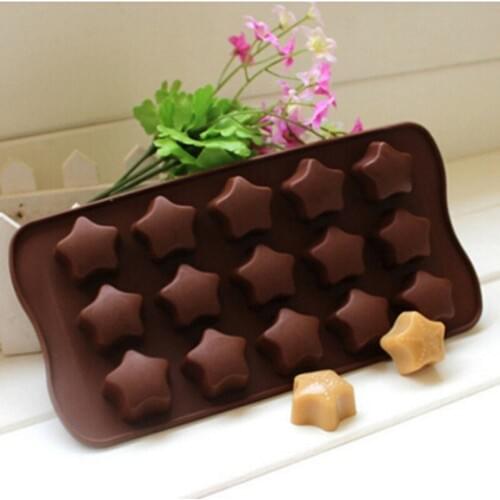 15 Holes Silicone Mould Star Shape Chocolate Mold Jelly Chocolate Soap DIY Cake Decorating Bakeware