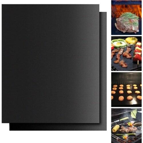 BBQ non-stick mat PTFE Grill Mat Barbecue Grill outdoor Baking Pad Reusable Cooking Plate 40 * 30cm For Party Tools New