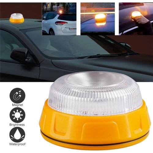 Car Emergency Flares V16 Roadside Safety Flash Light Magnetic LED Strobe Light for Traffic Safety Warning Light Car Beacon Lamps