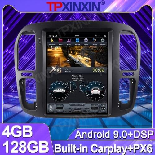 For Toyota Land Cruiser 100 LC100 1998 - 2002 Android Radio Tesla Screen Tape Recorder PX6 Car Multimedia Video Player GPS Navi