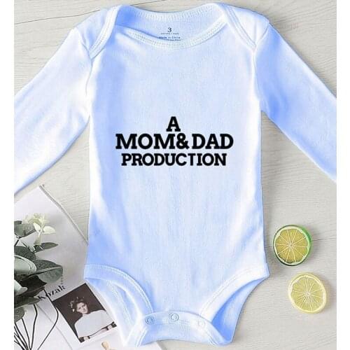 New Born Baby Girl Clothes Cotton Mom Dad Production Rompers for Babies Infant Girls Outfits Toddler Boy Winter Jumpsuits