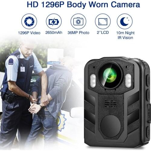 ZO9L HD 1296P Police Body Worn Camera Security Camcorder Recorder policial Video Recorder DVR WDR Security Pocket Camera