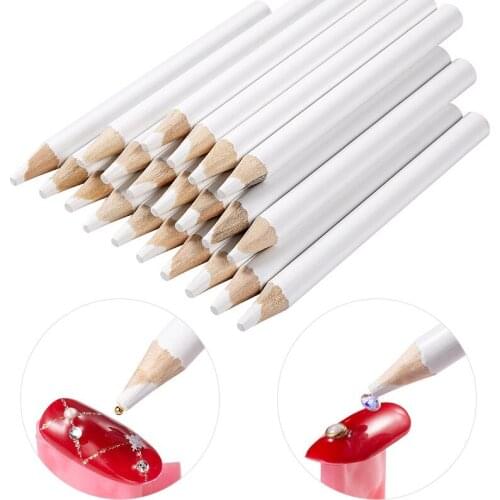 10/20Pcs Professional Wax Dotting Pen Nail Rhinestones Pick Up Pencil Nail Art Rhinestones Gems Picking Crystal Tools