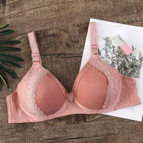 Thin large size bra without underwire gather comfortable underwear fat mm large cup bra