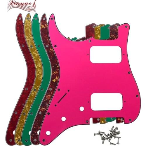 Pleroo Guitar Parts For Left Handed FD US 11 Mounting Screw Hole Standard Start HH Humbucker Guitar pickguard