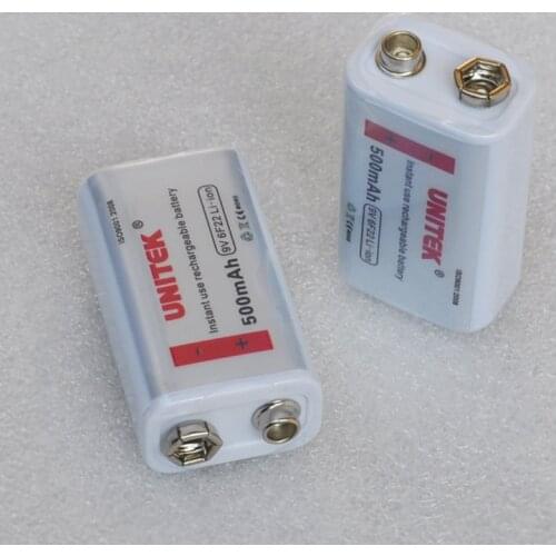 1-4PCS Rechargeable 9V battery 500mAh li-ion 6F22 cell for microphone Guitar EQ smoke alarm meter multimeter RC helicopter