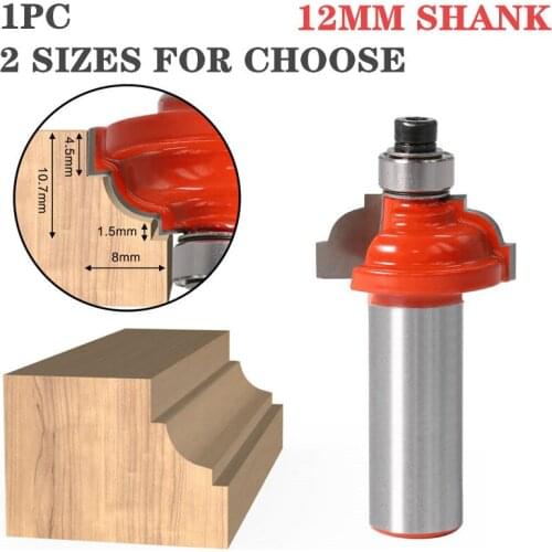 1Pc 12mm Shank 2 Flutes Corner Round Cove Box Router Bits Tungsten Trimmer Cleaning Flush Trim Bit Wood Milling Cutter Tools